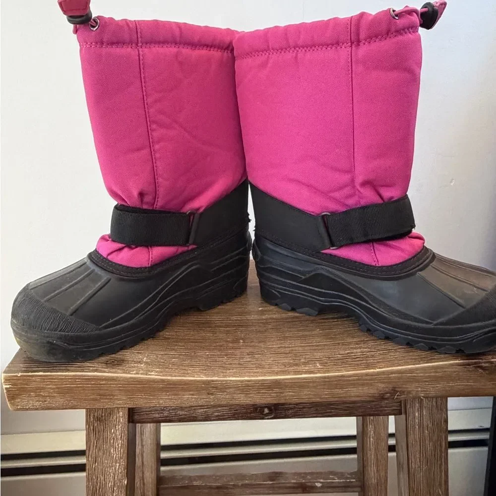 Kamik Kids Pink and Black Winter Snow Boots